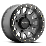 Aluminum Wheels 15x7 MR401 Beadlock UTV Titanium GY Matte Black Ring Method