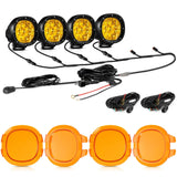 P4 Series | 4 Inch 90W Round LED Driving Lights Spot Amber Pod Lights