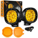 P4 Series | 4 Inch 90W Round LED Driving Lights Spot Amber Pod Lights