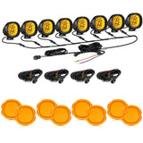 P4 Series | 4 Inch 90W 9000LM Round LED Driving Lights Flood Amber Pod Lights