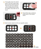 Single Series 8 Gang(BA80) LED Switch Panel Kit Automatic Dimmable Universal(One-Sided Outlet) Blue