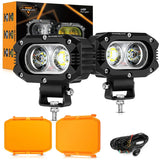 R4 Series | 4 Inch 60W Flood Beam LED Pods Light White Driving Light
