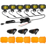 R4 Series | 4 Inch 60W LED Pods Light Flood Beam Amber Light