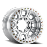 Aluminum Wheels 17x9.5 Monster Beadlock RT233 Silver Machined Raceline Wheels