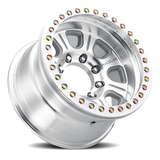 Aluminum Wheels 17x9.5 Monster Beadlock RT233 Silver Machined Raceline Wheels