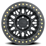 Aluminum Wheels 17x9 Ryno Cast Beadlock RT951B Satin Black Black Beadlock Ring Raceline Wheels