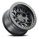 Aluminum Wheels 17x9 Ryno Cast Beadlock RT951B Satin Black Black Beadlock Ring Raceline Wheels