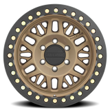 Aluminum Wheels 17x9 Ryno Cast Beadlock RT951BZ Textured Matte Bronze Black Beadlock Ring Raceline Wheels