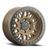 Aluminum Wheels 17x9 Ryno Cast Beadlock RT951BZ Textured Matte Bronze Black Beadlock Ring Raceline Wheels