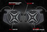 SSV Works Speakers with Front Kick Enclosure for Polaris RZR