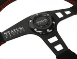 Flat Suede Steering Wheel 13 Inch Diameter PRP Seats