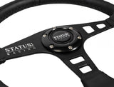 Flat Leather Steering Wheel 13 Inch Diameter PRP Seats