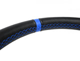 Flat Leather Steering Wheel 13 Inch Diameter PRP Seats