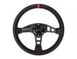 Flat Leather Steering Wheel 13 Inch Diameter PRP Seats