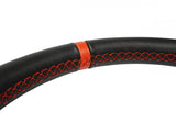 Flat Leather Steering Wheel 13 Inch Diameter PRP Seats