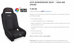 PRP GT3 Pair of custom seats Can Am X3 for CE