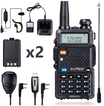 BAOFENG UV-5R 8Watt Ham Radio Handheld Long Range UHF/VHF Radio