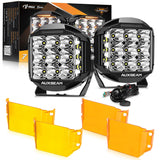 V-MAX Series | 7 Inch 228W 26100LM Spot Beam Side Shooter LED Round Driving Lights with Amber DRL&Backlight