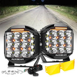 V-MAX Series 4/5/7 Inch Spot Beam Side Shooter LED Pod Lights with Amber DRL