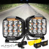 V-MAX Series | 7 Inch 228W 26100LM Spot Beam Side Shooter LED Round Driving Lights with Amber DRL&Backlight