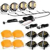 V-ULTRA Series | 5 Inch 172W LED Side Shooter White Pod Lights with Amber DRL