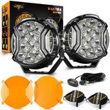 V-ULTRA Series | 5 Inch 172W LED Side Shooter White Pod Lights with Amber DRL