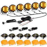 V-ULTRA Series | 5 Inch 172W LED Side Shooter Amber Pod Lights with Amber DRL
