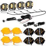 V-ULTRA Series | 3 Inch 108W LED Side Shooter White Pod Lights with Amber DRL