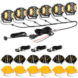 V-ULTRA Series | 3 Inch 108W LED Side Shooter White Pod Lights with Amber DRL