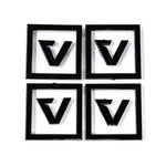 LOGO KIT FOR C1 CAP - GLOSS BLACK ABS PLASTIC