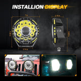 (2pcs/set) 7 Inch 230W 33332LM 360-PRO Series LED Driving Lights+Amber/Black Covers(Optional) for ATV UTV SIDE BY SIDE 4X4