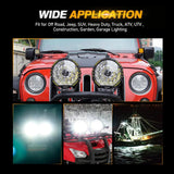 (2pcs/set) 9 INCH 270W 37776LM 360-PRO Series Custom Lens Offroad LED Driving Lights+Amber/Black Covers(Optional) for JEEP WRANGLER JL JK TJ