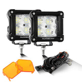 3" 40W LED Pods Light Spot/Flood Multicolor frame with wiring harness for JEEP