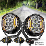V-ULTRA Series  3/5/7/9 Inch LED Side Shooter Amber/White Pod Lights with Amber DRL