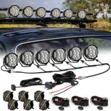 V-ULTRA Series  3/5/7/9 Inch LED Side Shooter Amber/White Pod Lights with Amber DRL