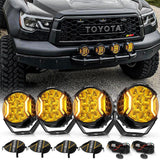 V-ULTRA Series  3/5/7/9 Inch LED Side Shooter Amber/White Pod Lights with Amber DRL
