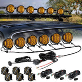 V-ULTRA Series  3/5/7/9 Inch LED Side Shooter Amber/White Pod Lights with Amber DRL