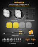 Color Play Series 3 Inch LED Fog Light Kit For Ford Bronco/Ford Mustang/Ford Ranger