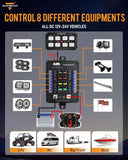 RGB Series 6/8/12 Gang LED Switch Panel,Off Road Light Controller