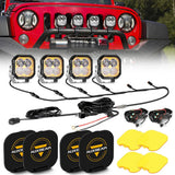 Color Play Series 3 Inch 100W Combo LED Pod Lights Off Road Lights with White DRL & Amber Turn Signal Lights