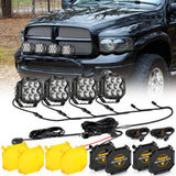 CUBE-Z Series 4 Inch LED Pod Lights Off Road Lights with White DRL & Amber Turn Signal Lights