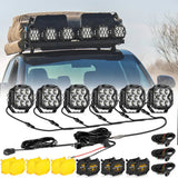 CUBE-Z Series 4 Inch Spot LED Pod Lights Off Road Lights with White DRL & Amber Turn Signal Lights