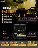AS Series 8 Gang (AS-R80) RGB Slim Switch Panel, Toggle/ Momentary/ Pulsed Mode Supported(One-Sided Outlet)