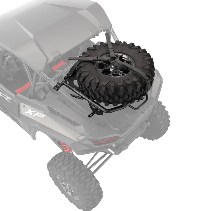 SuperATV Spare Tire Carrier For Polaris RZR XP 1000 & XP 4 1000 (2014-2023) – Black