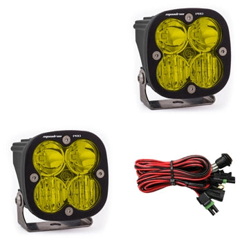 Squadron Pro Black LED Auxiliary Light Pod Pair Amber Driving Combo - Universal SKU: 497813