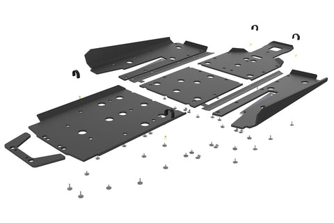 UHMW Skid Plate Kit with Integrated Tree Kickers/Rock Sliders – Polaris RZR Turbo S