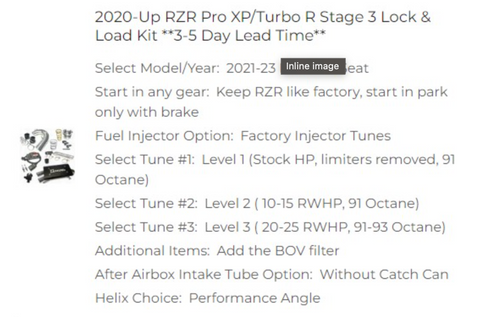 AA 2020-Up RZR Pro XP/Turbo R Stage 3 Lock & Load Kit Custom Options for MS