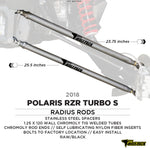UTV Wolfpack (2018-20)Polaris RZR XP Turbo S Radius Rods Chromoly Heavy Duty